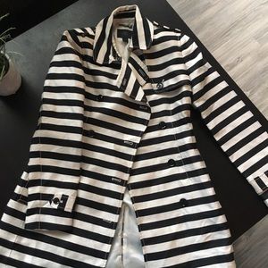 XS banana republic striped trench coat